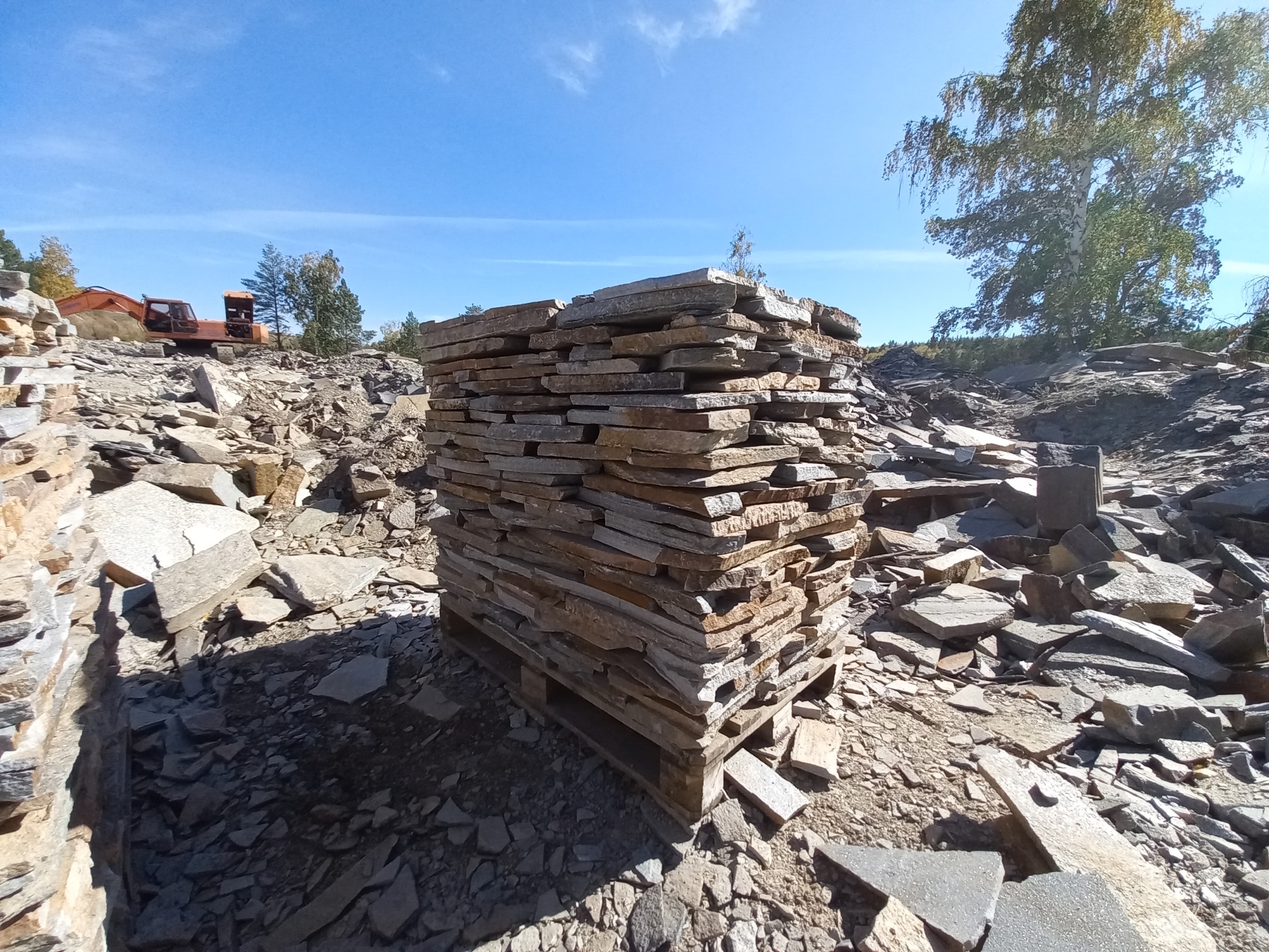 Плитняк златолит серебристый для мощения на бетон купить в Истре