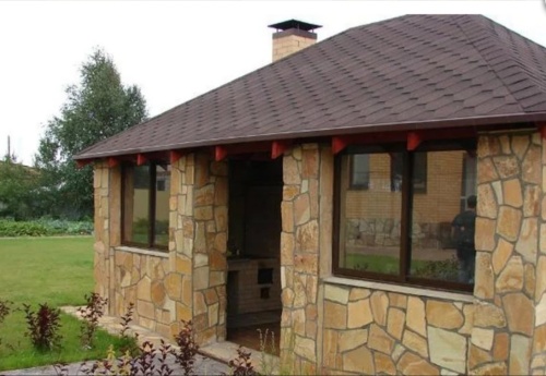 Плитняк златолит жёлтый для фасада 1,5-3 см купить в Истре